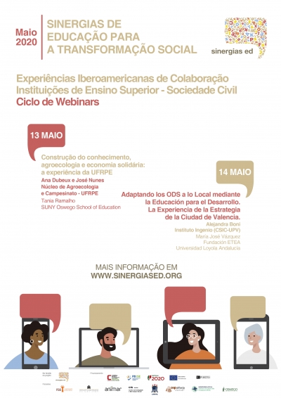 WEBINARS | SINERGIAS DE EDUCA&Ccedil;&Atilde;O PARA A TRANSFORMA&Ccedil;&Atilde;O SOCIAL