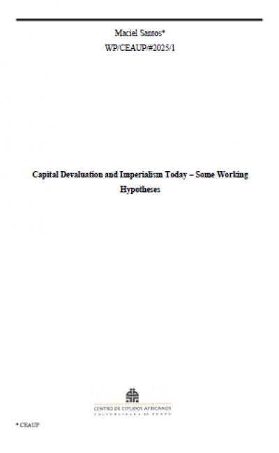 Working Paper:  Capital Devaluation and Imperialism Today &ndash; Some Working Hypotheses